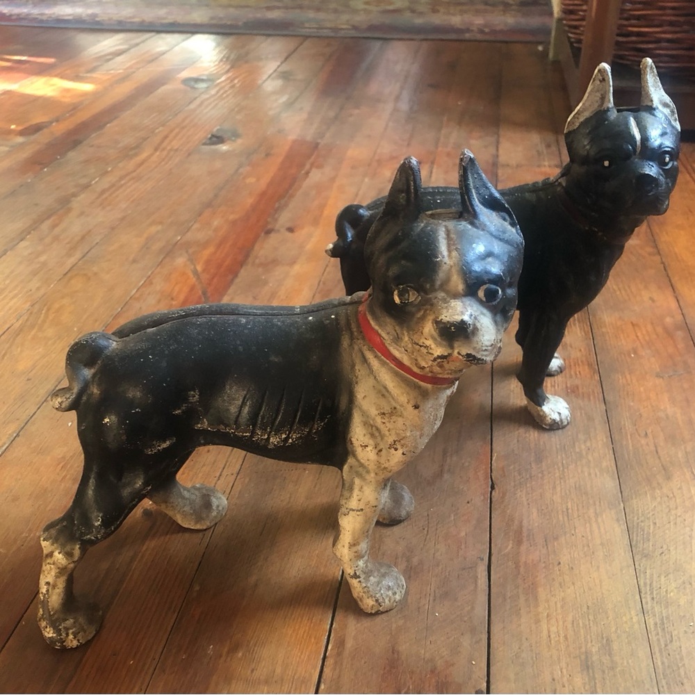 Antique Boston Terrier Bulldog by Hubley Foundry, Lancaster PA 10” x 10”